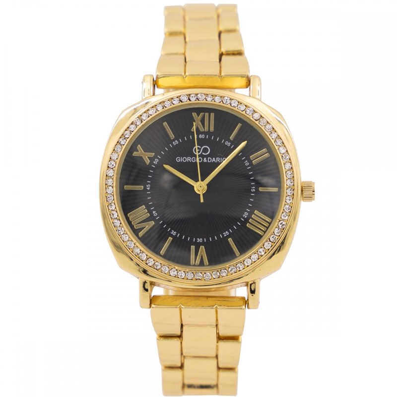 Montre Femme en Métal Rosé Strass GIORGIO