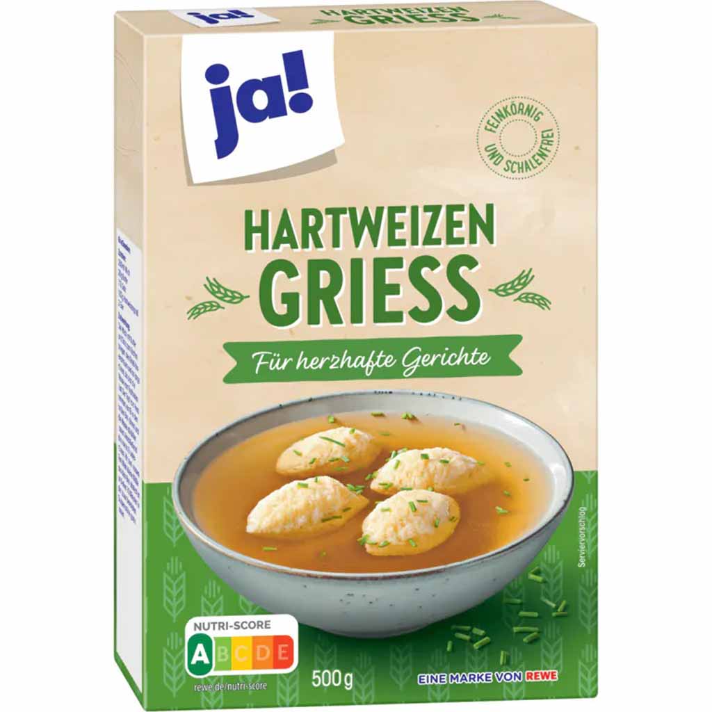 ja! Hartweizengriess 500g MHD:2.3.26