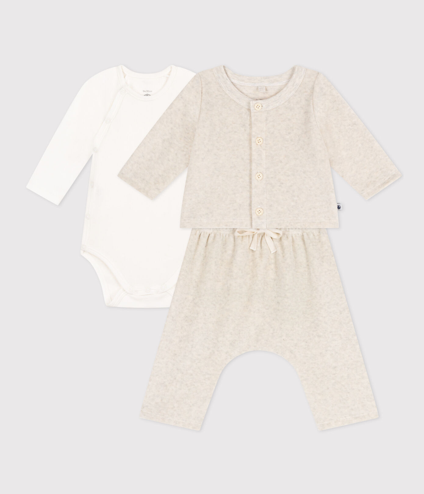 Ensemble en velours et body bébé