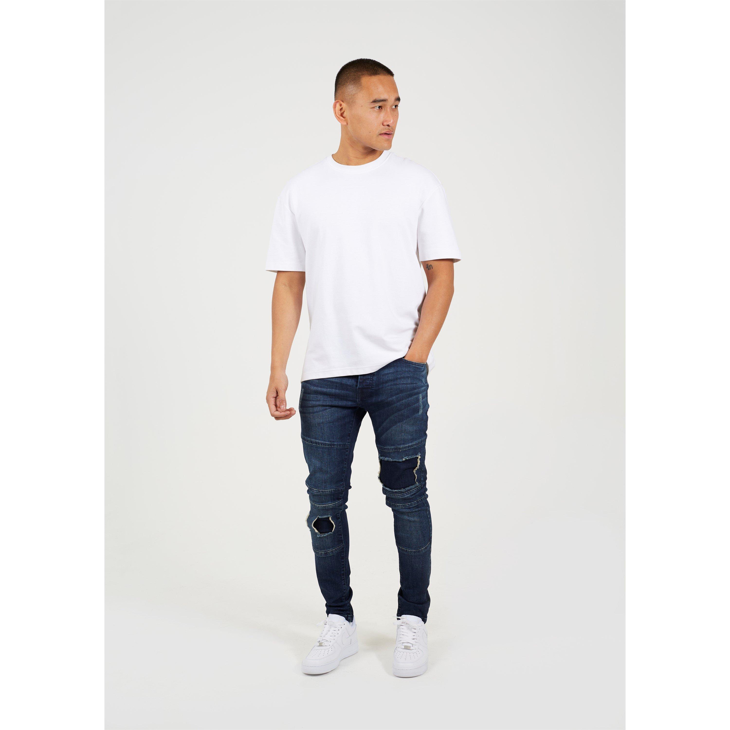 Brave Soul Dark Blue Biker Jean