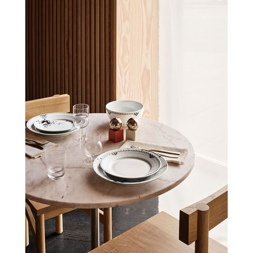 Royal Copenhagen Sort Riflet Blonde Frokosttallerken, Ø22 cm