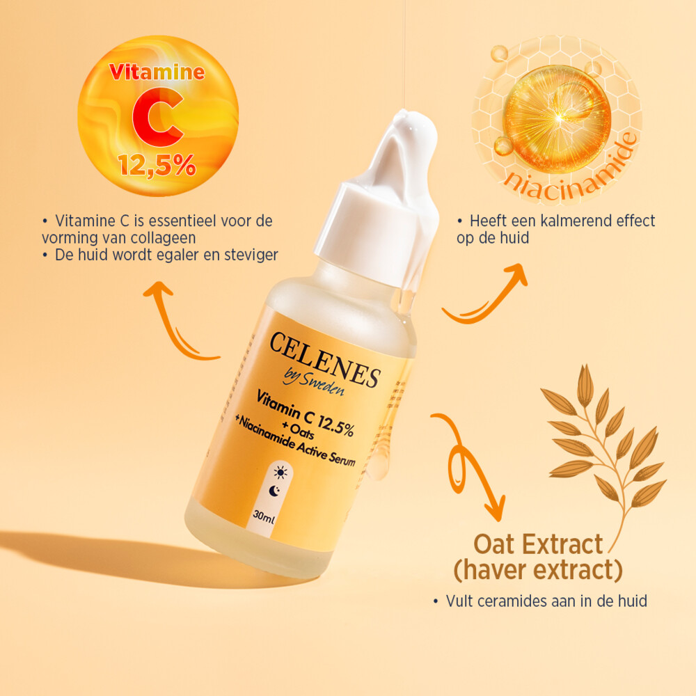 Celenes Vitamine C 12,5% + Haver + Niacinamide Serum30 ml