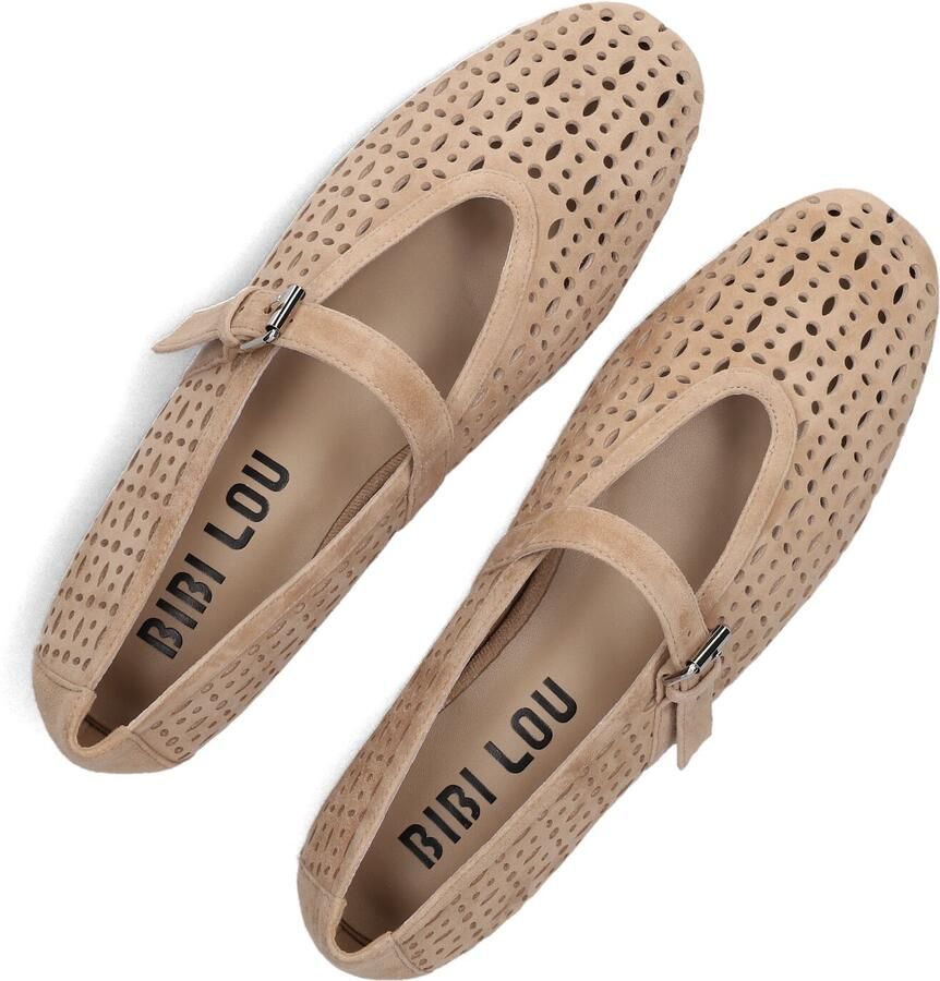 BIBI LOU Ballerina Dames 604z38vk Maat: 40 Materiaal: Suède Kleur: Beige