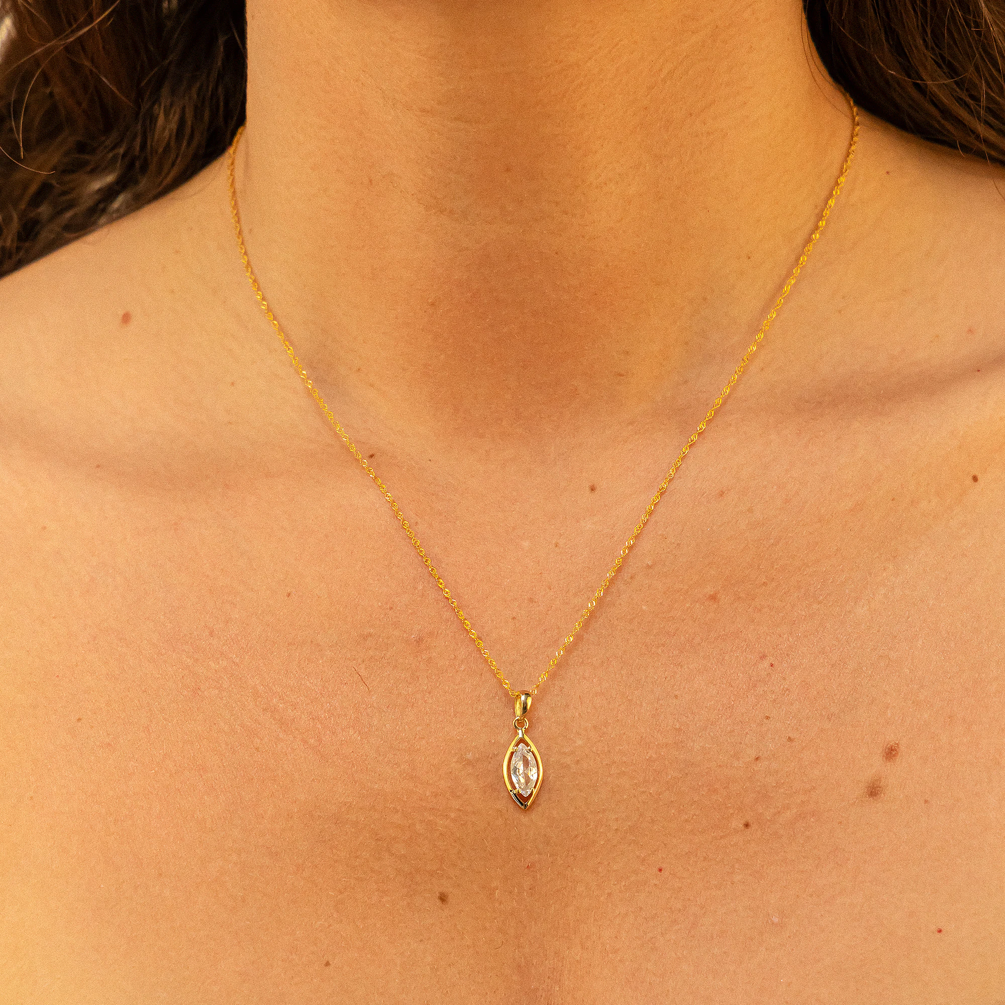 Fascination by Ellen K. Halskette Gold 333 mit Zirkonia weiß