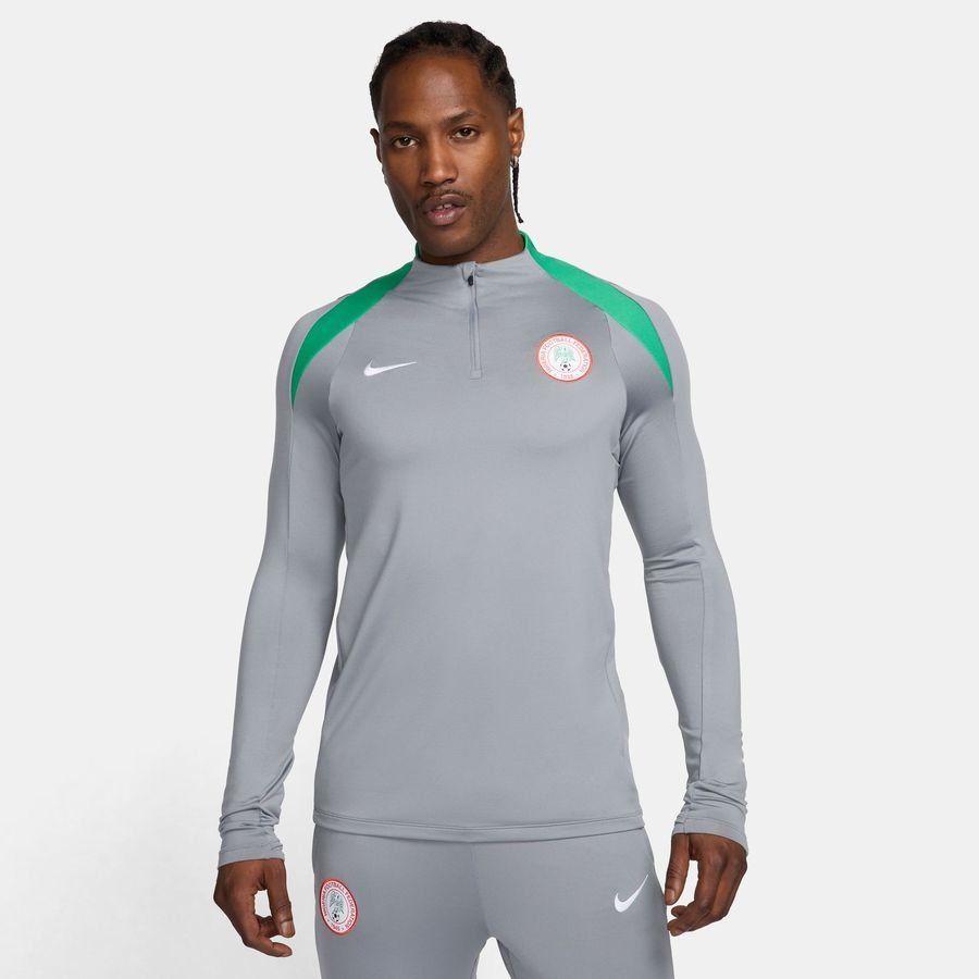 Nigeria Maillot d'Entraînement Dri-FIT Strike Drill - Gris/Vert/Blanc