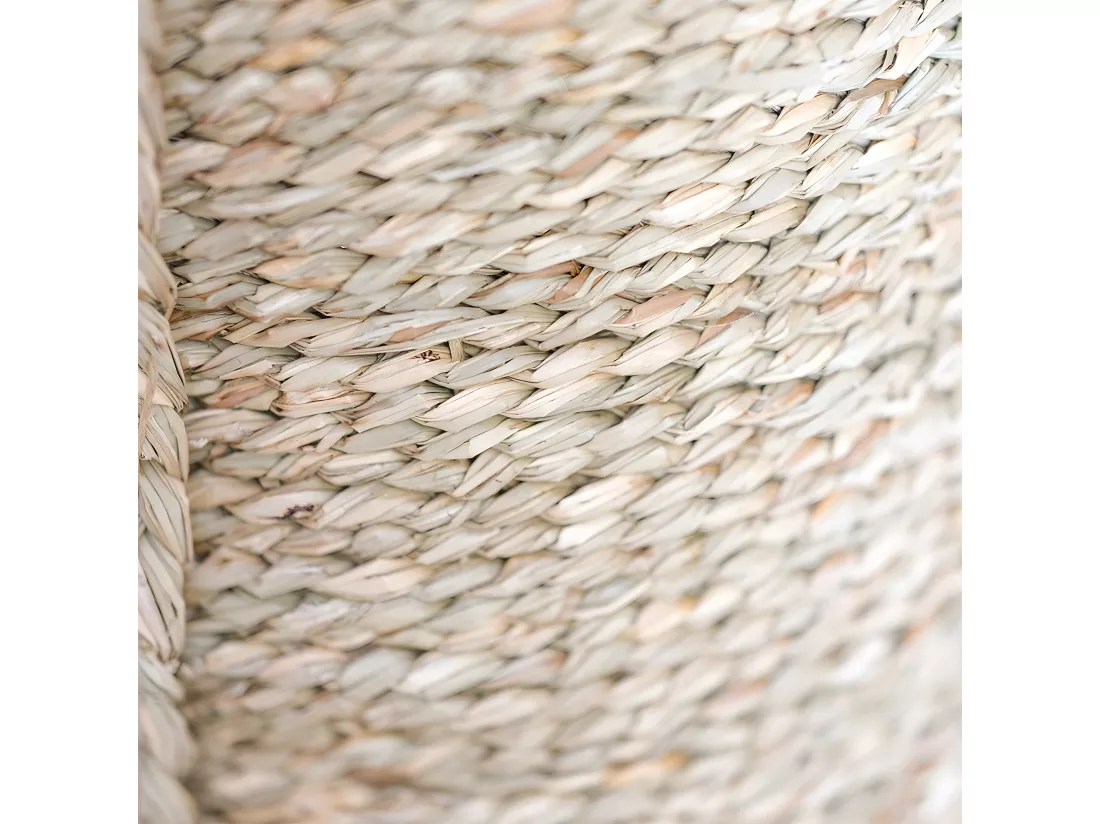 Panier en Fibres Naturelles avec Poignées - 30x30CM - Taral Naturel