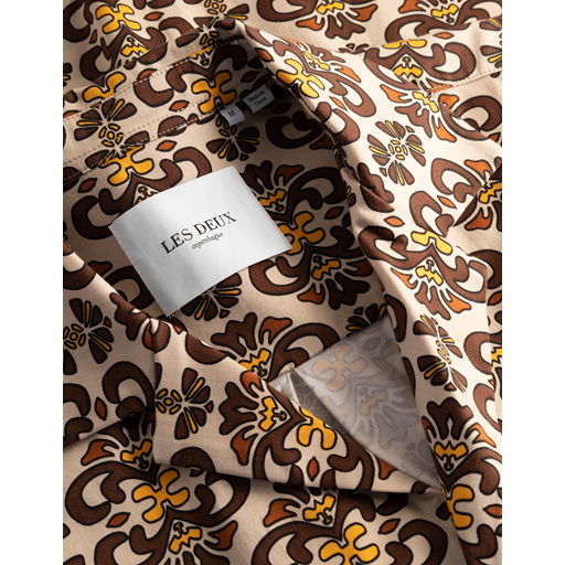 Les Deux Hendrix Skjorte, Light Sand/Ebony Brown, M