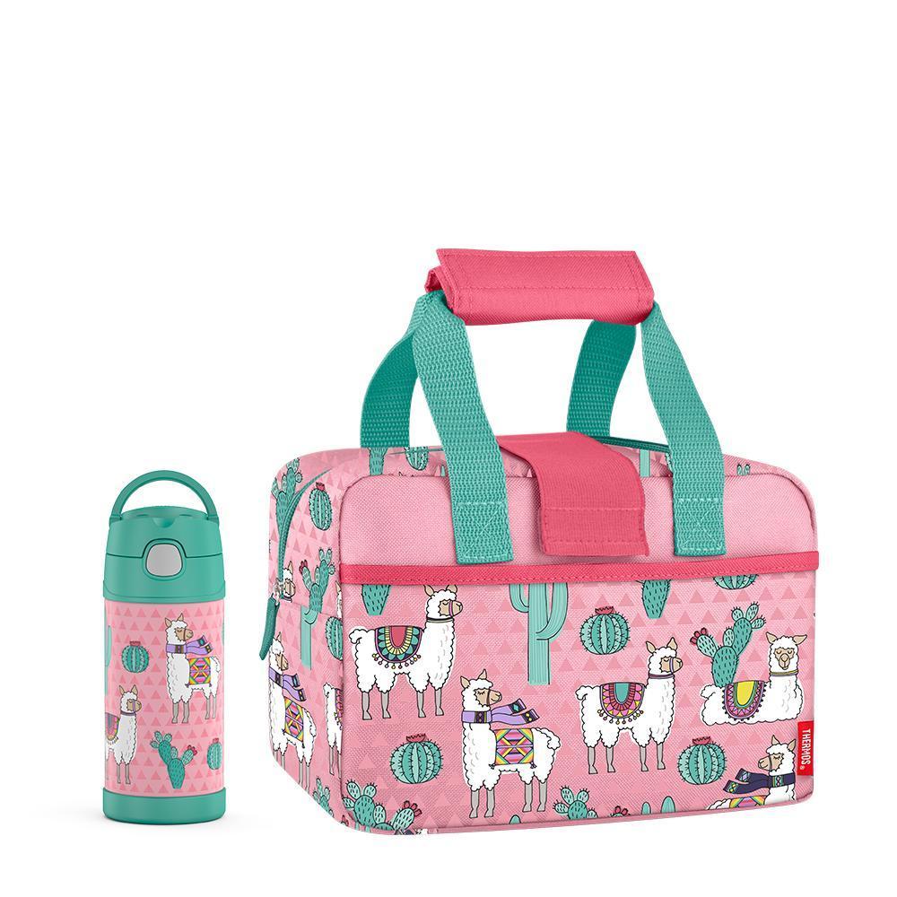 LUNCH DUFFLE WITH 12oz FUNTAINER® BOTTLE DESERT LLAMAS