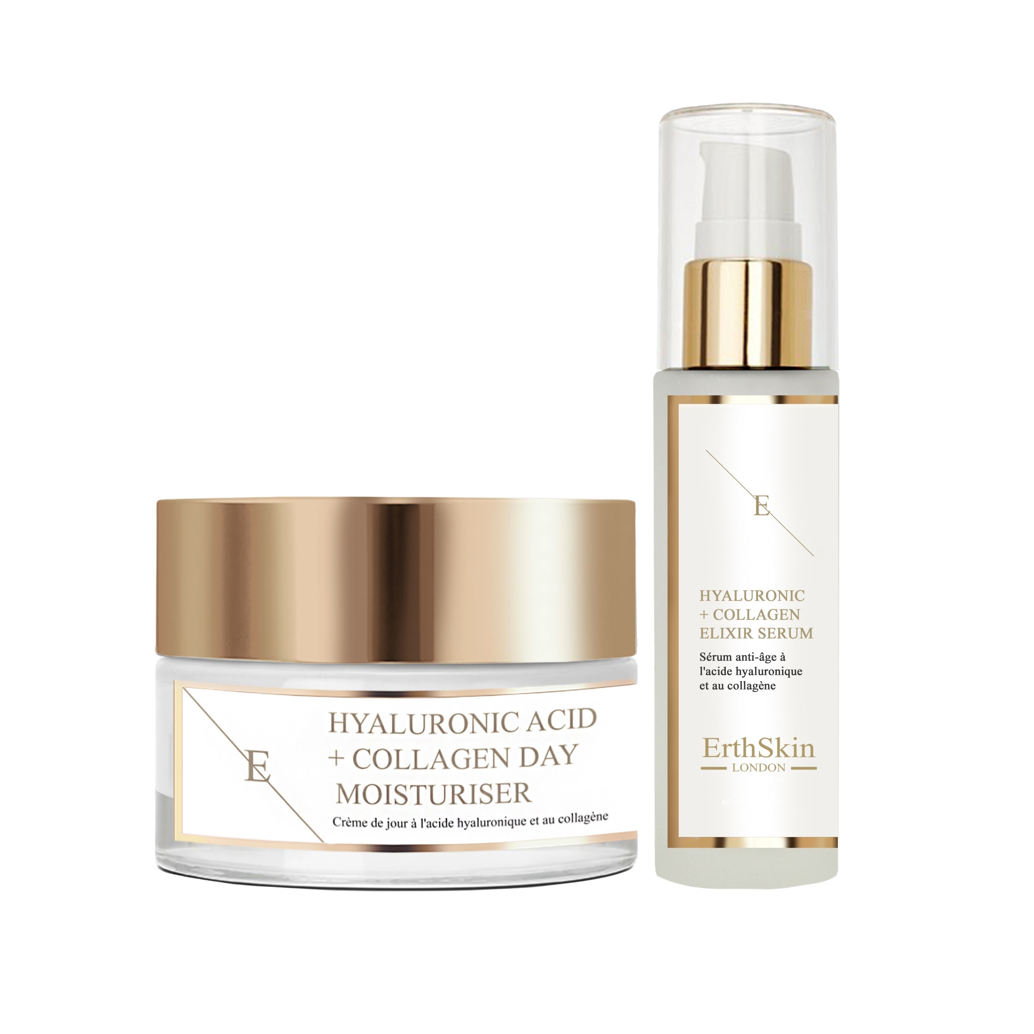Erth skin london Hyaluron Tagescreme + Serum Set