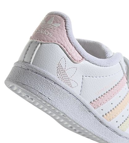 adidas Originals Sko - Superstar CF I - Hvid/Rosa/Gul