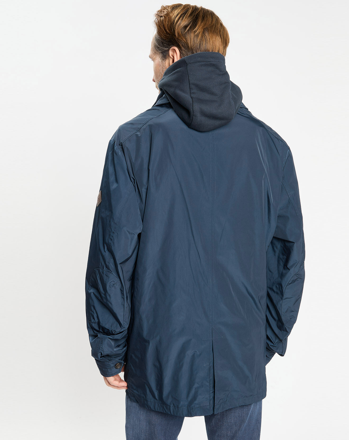 Hackett London Parka imperméable 4 poches bleu