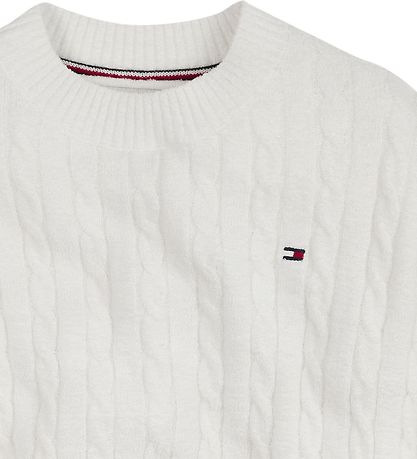 Tommy Hilfiger Bluse - Strik - Chenille CaBlå - Ivory Petal