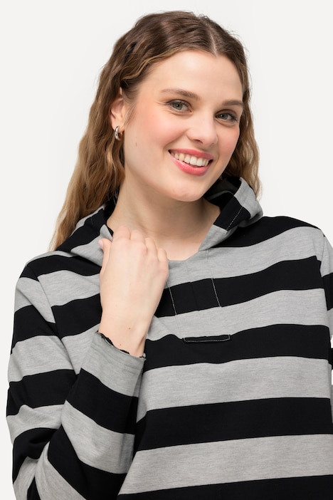 Hoodie, Streifen, Kängurutasche, Kapuze, Langarm