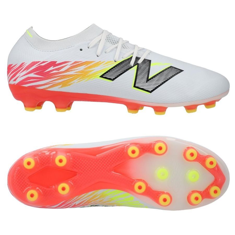 New Balance Furon V8 Elite AG Flash Point - Blanc/Rouge/Argenté