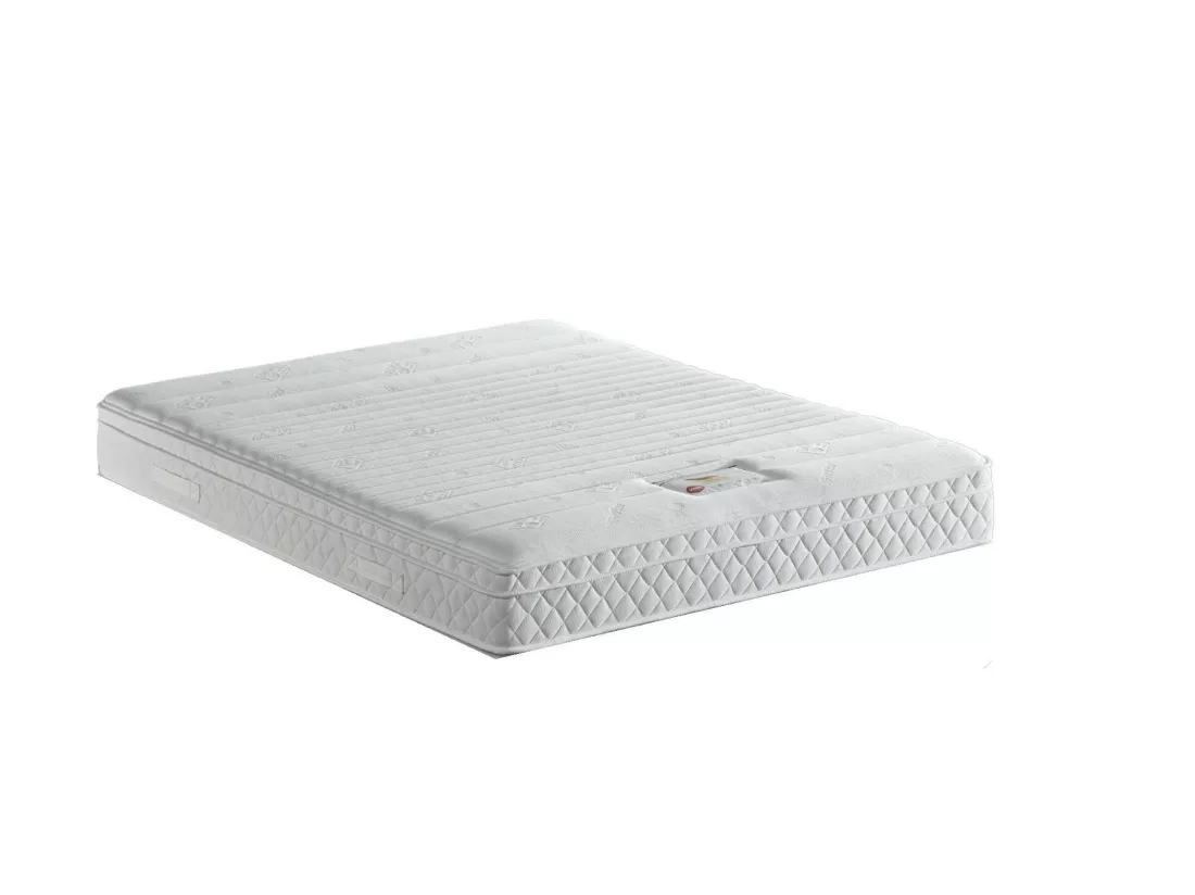 Matelas à Ressorts Ensachés + 4 cm Mémoire de Forme 80 Kg/m3 90x200 Hauteur 23 cm 7 Zones de Confort