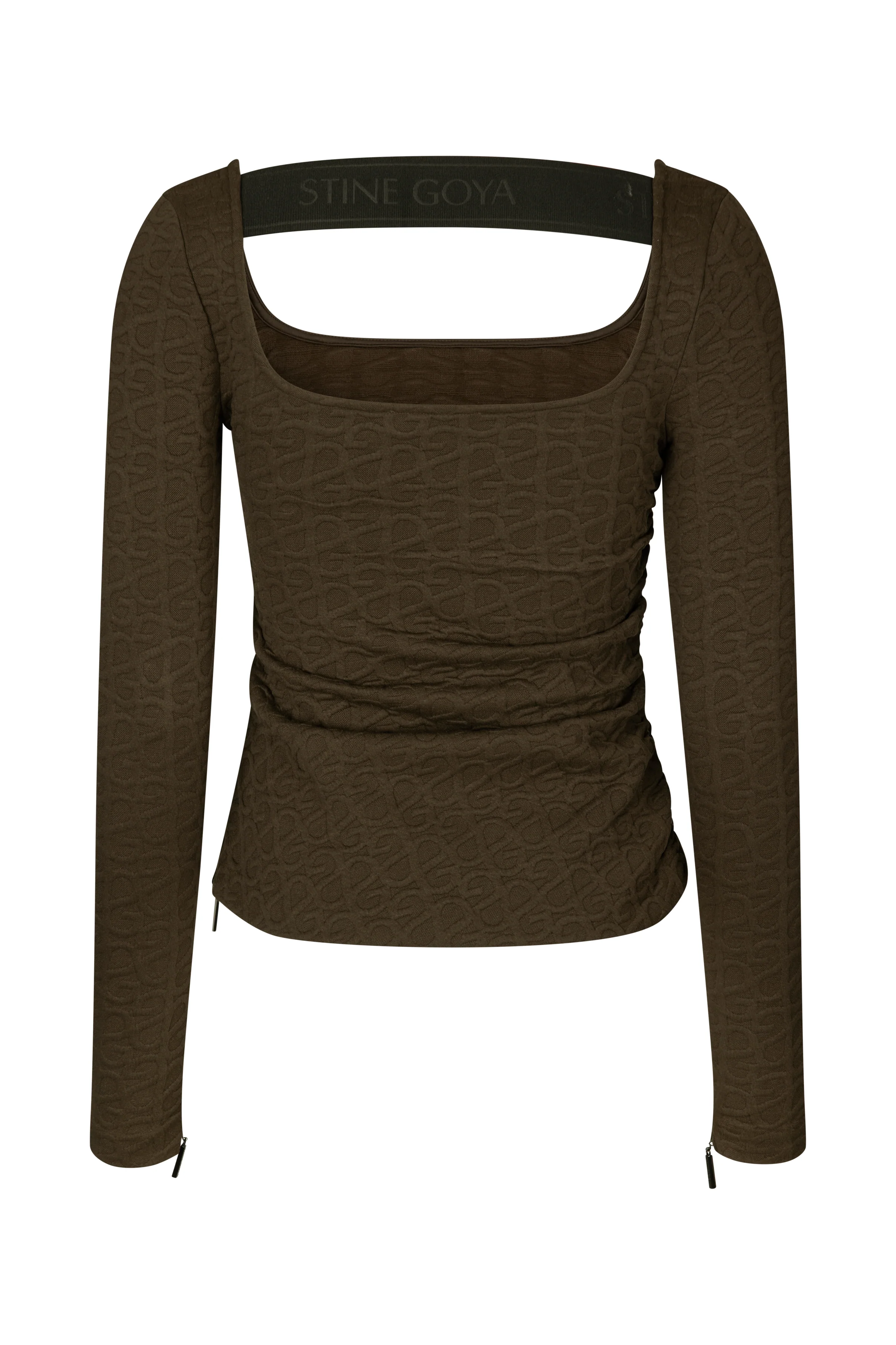 Stine Goya  Bowie 1831 Debossed Jacquard top - SG LOGO