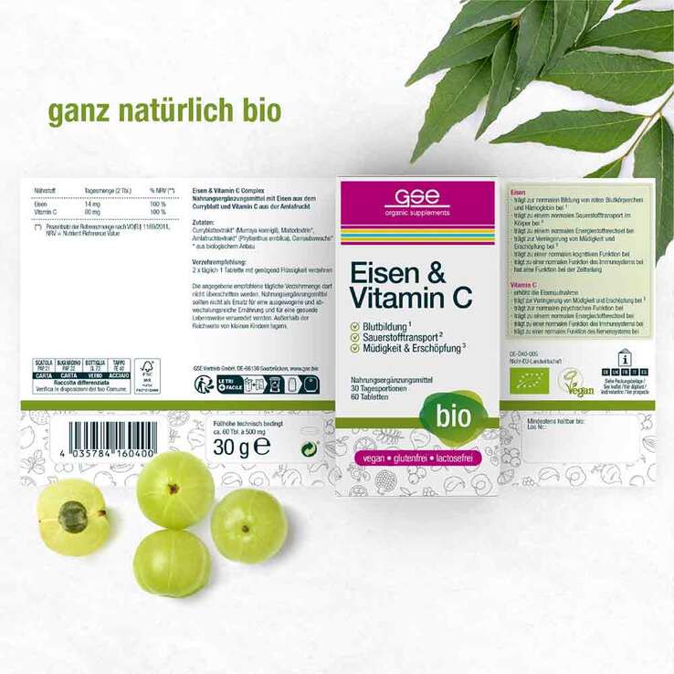 Eisen & Vitamin C complex Bio Tabletten, 60 St
