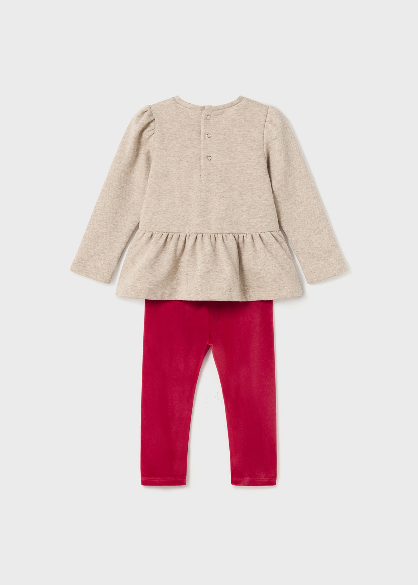 Conjunto de duas peças de leggings de veludo para bebê