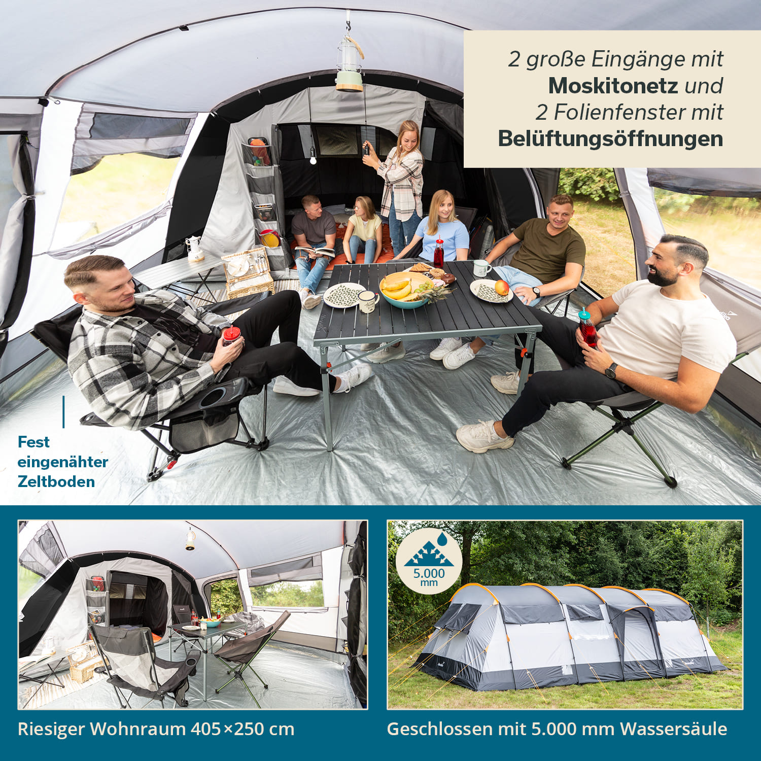 Skandika Hurricane 12 Sleeper Protect tunneltent
