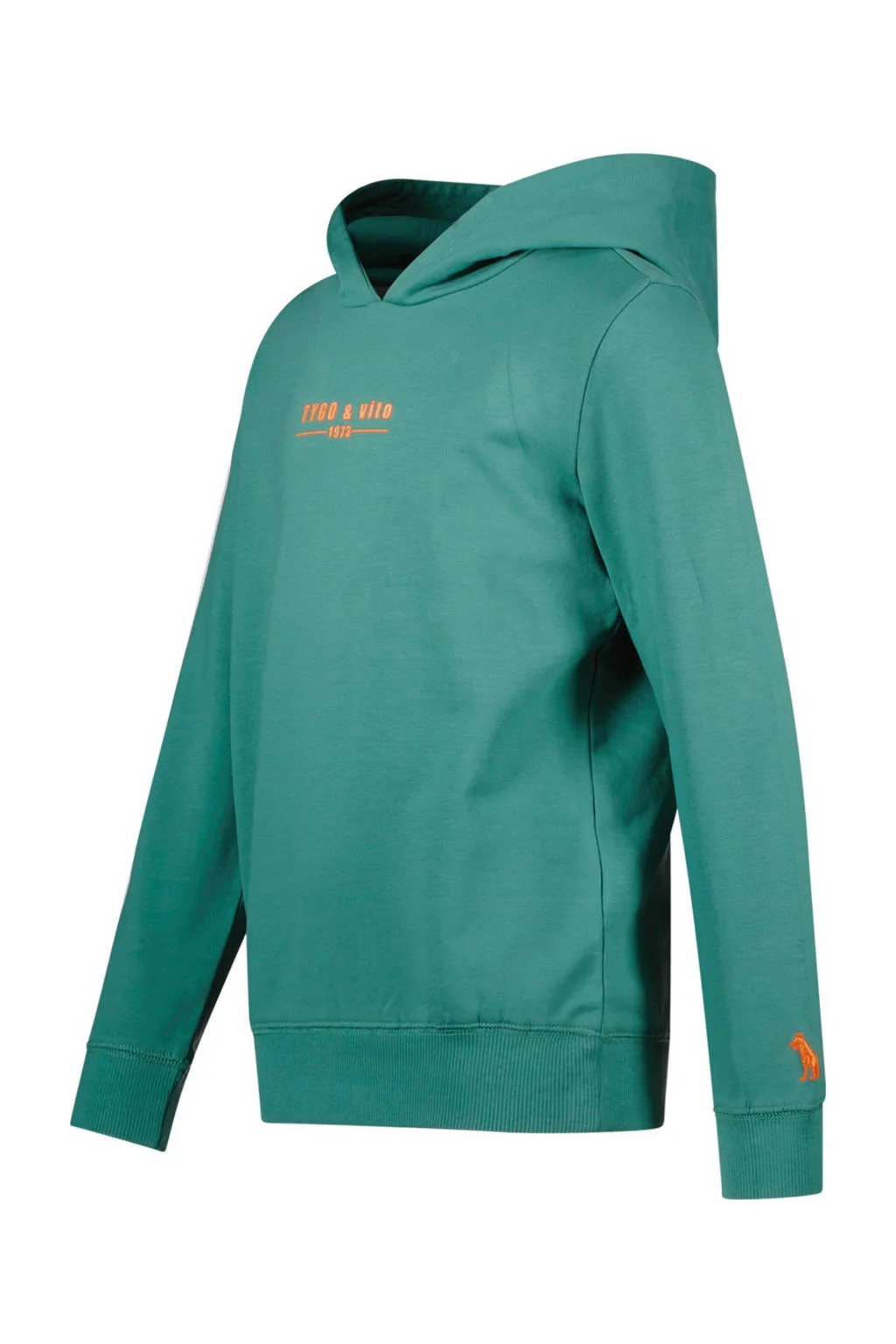 TYGO & vito hoodie Hugo met tekst zeegroen