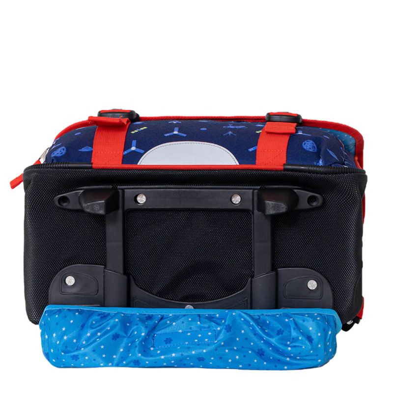 Cartable à roulettes scolaire Kid robot Dino 41 cm Bleu