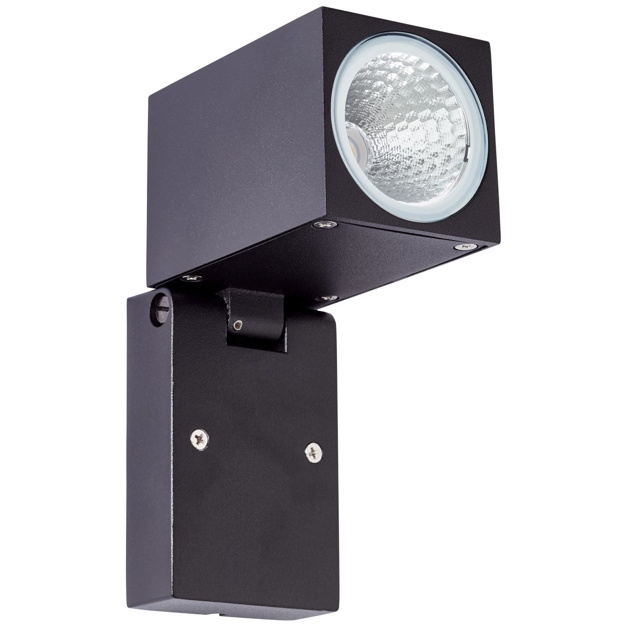 BRILLIANT Burk LED Außenwandstrahler schwarz | 1x LED integriert, 6W LED integriert, (Lichtstrom: 600lm, Lichtfarbe: 3000K)