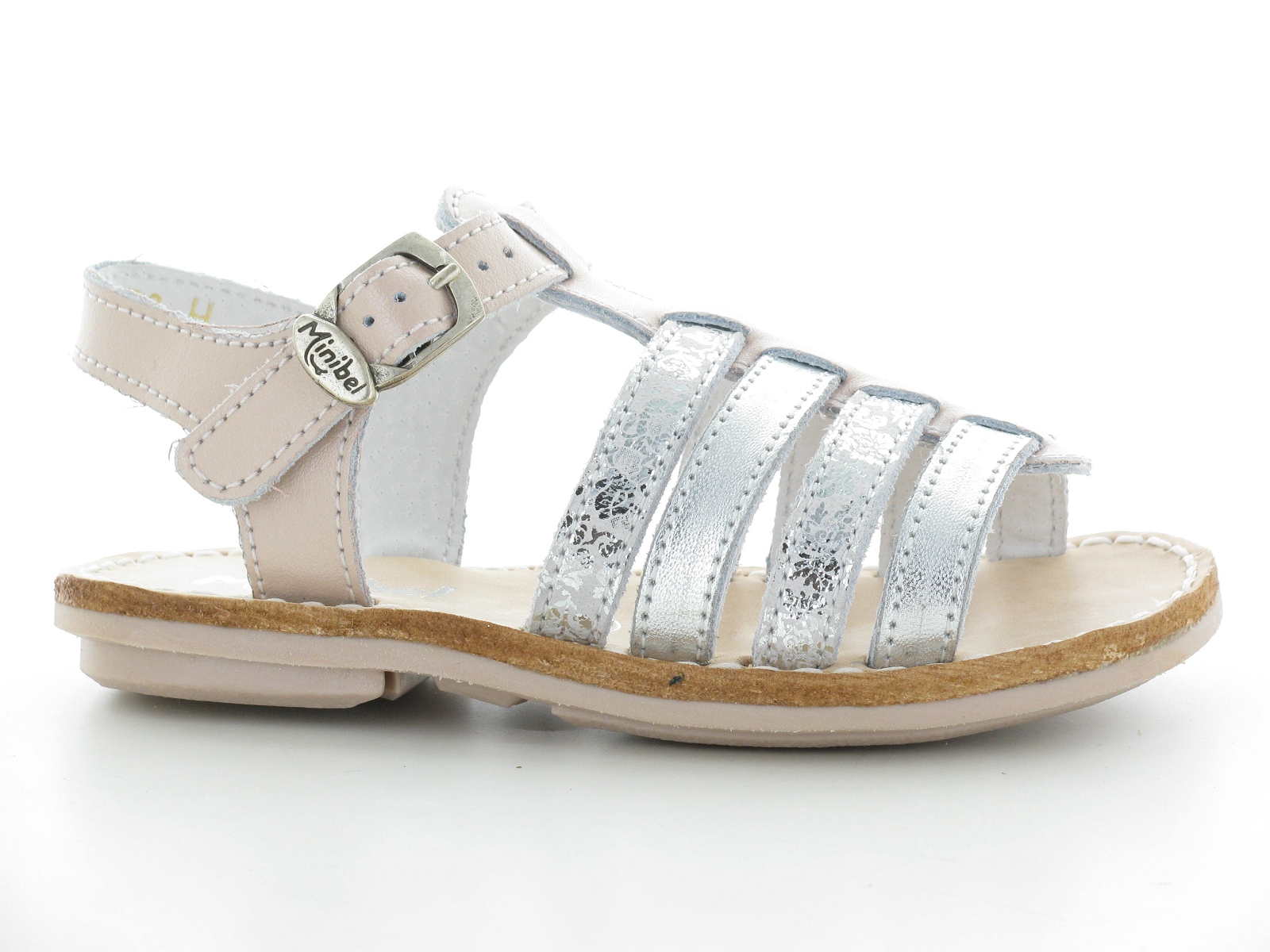 Minibel 4-CHANA Cuir Rose Pâle