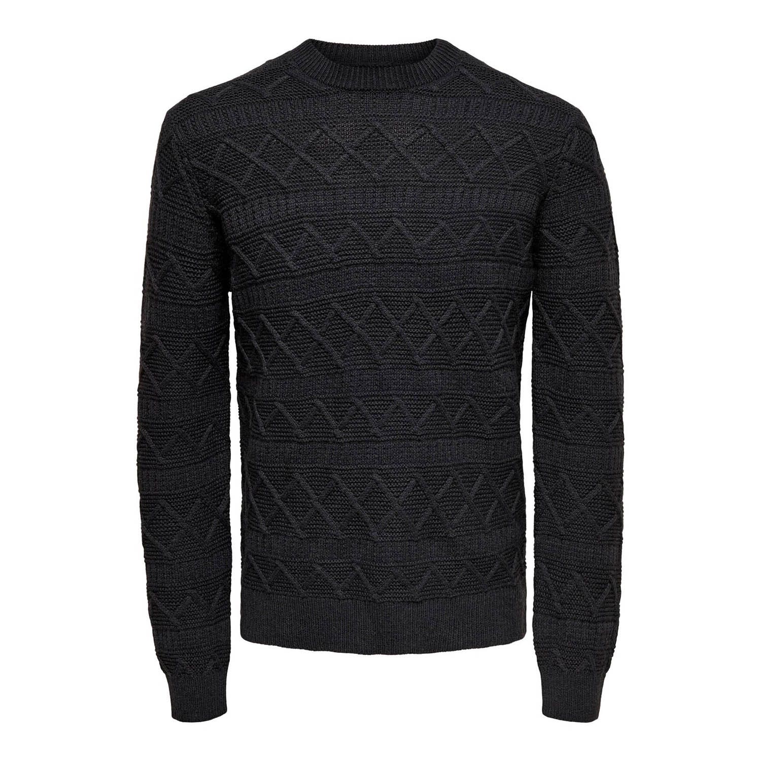 Only & Sons  Wade Reg 5 Struc Mock Neck Knit