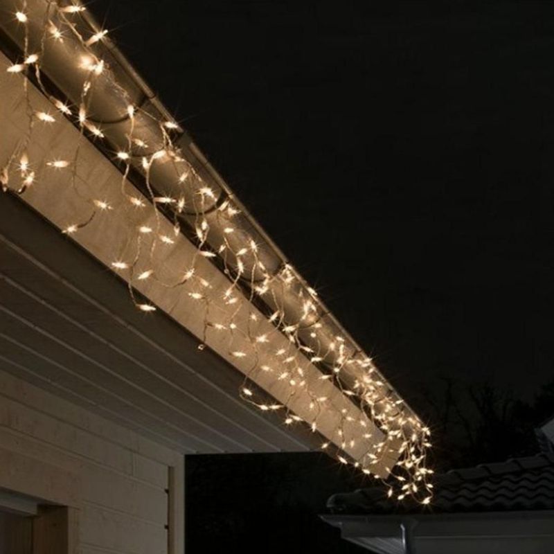 Kerstverlichting - IJspegelverlichting - 9.5 Meter - Batterijen - Extra Warm Wit Licht