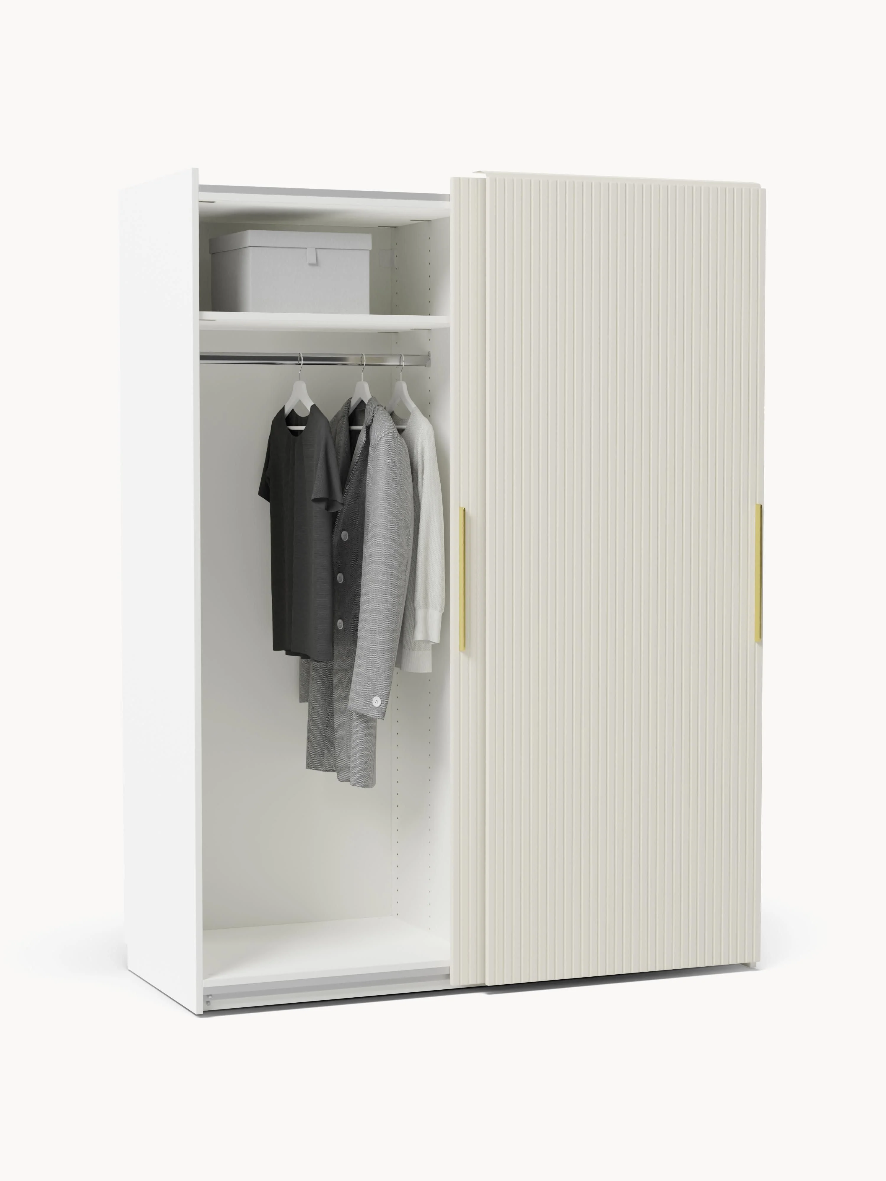 Modulaire schuifdeurkast Simone, 150 cm breed, diverse varianten