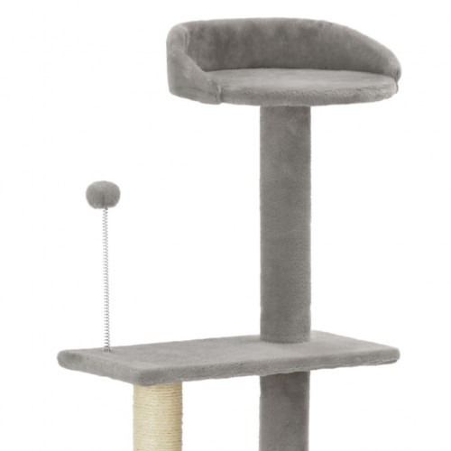 Arranhador para gatos com hastes de sisal, cinza