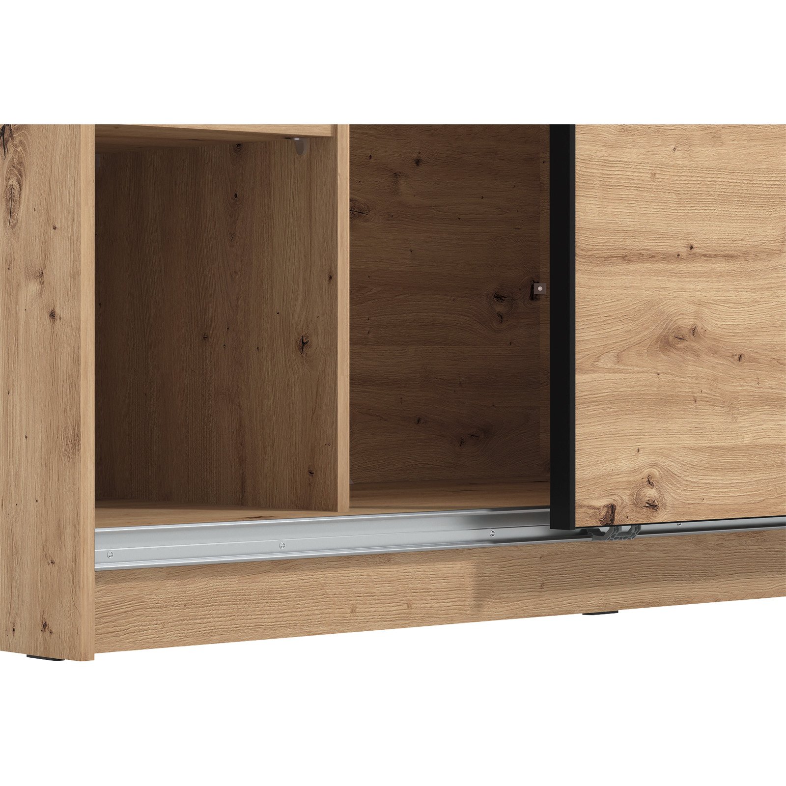 Schwebetürenschrank Sierra Melamin 237 x 210 x 62,5 cm, mit Spiegel artisan