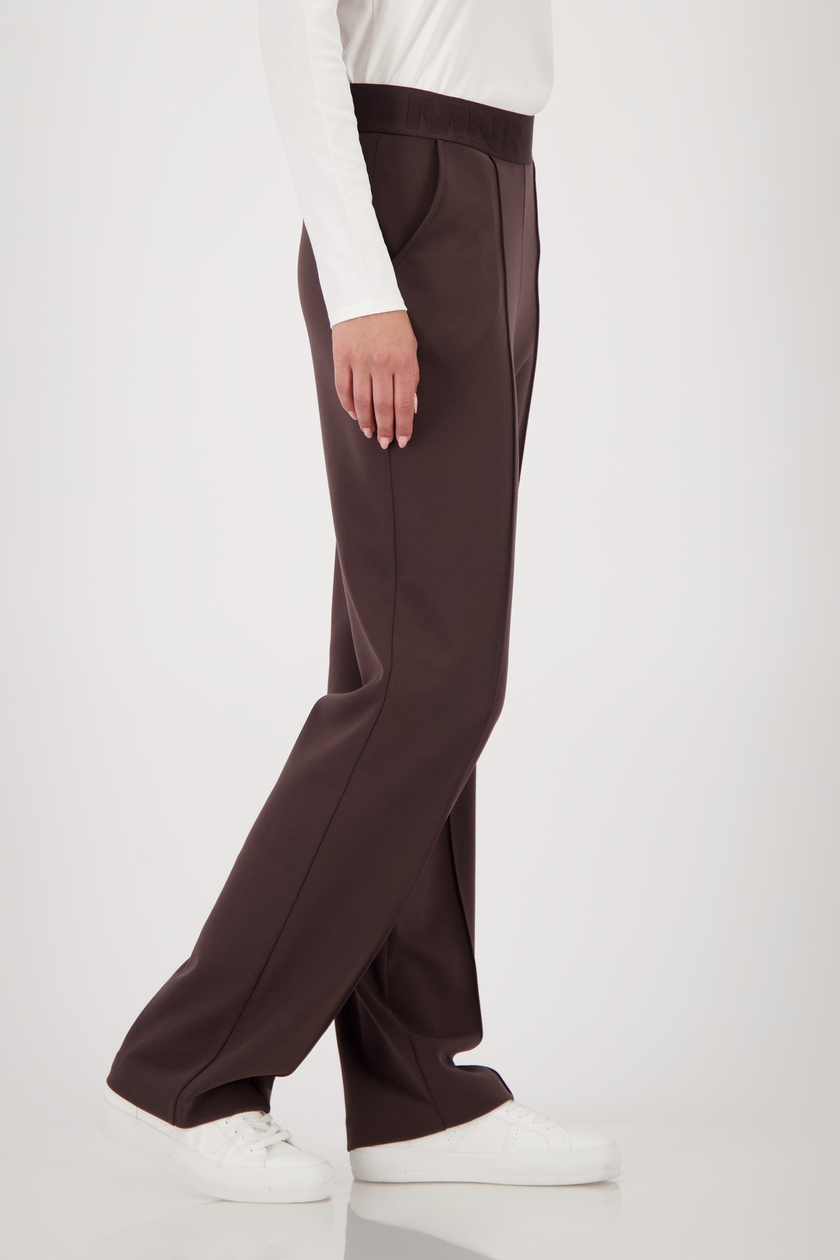 Monari Bügelfaltenhose  Regular fit mit elastischem Bund