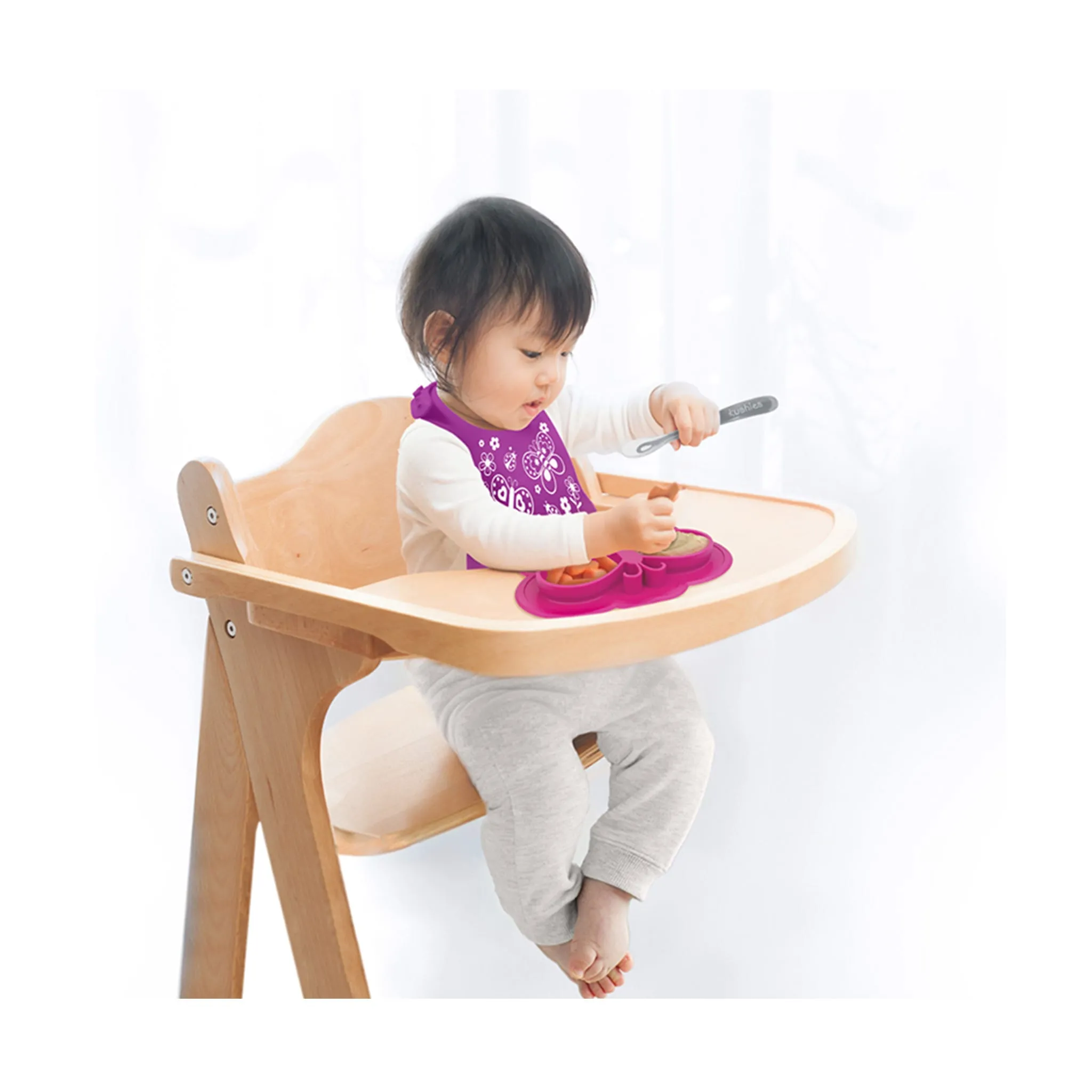 Kushies Napperon Assiette Antidérapant - Rose