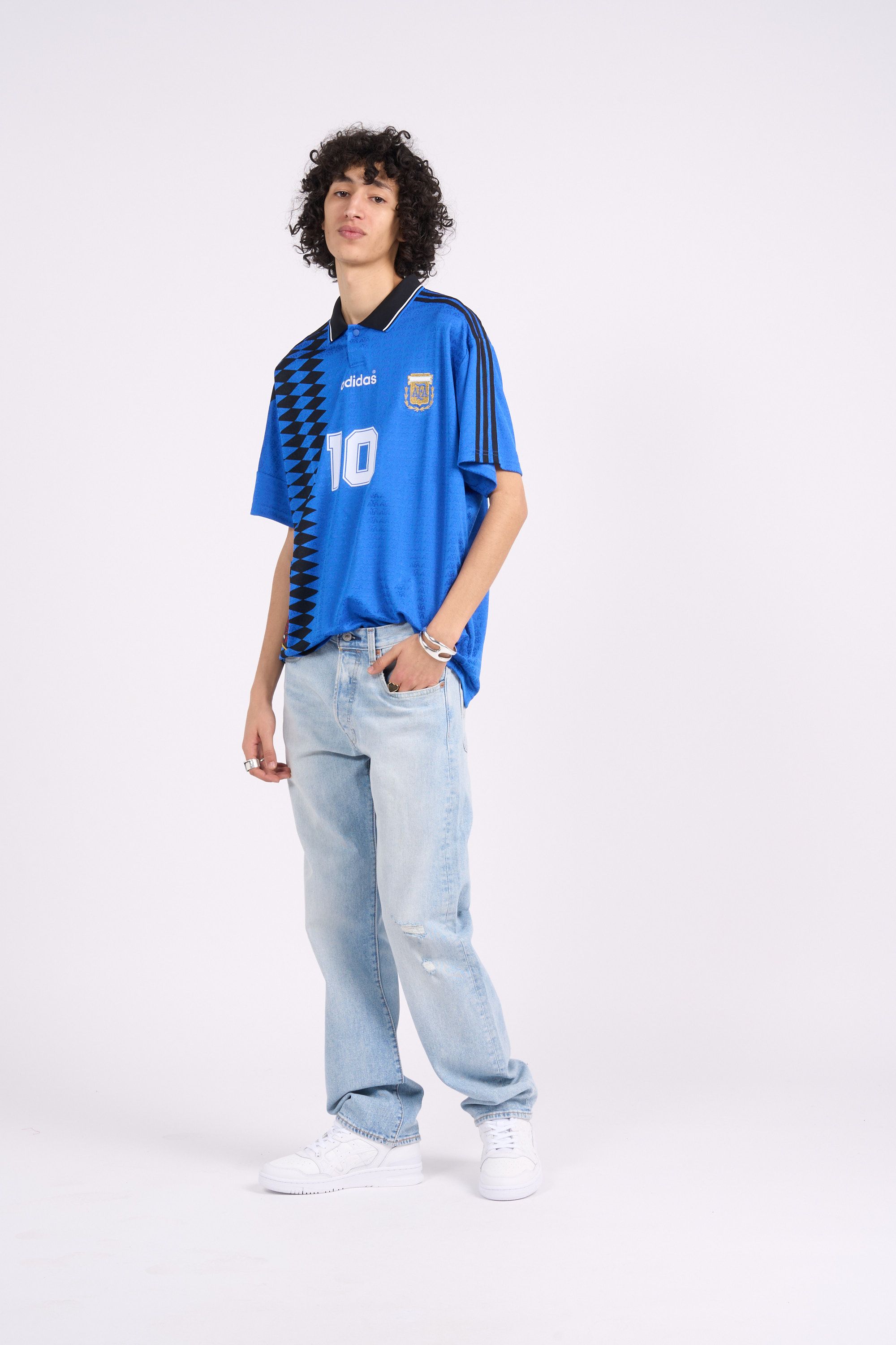 ADIDAS T-shirt  AFA A JSY 94 Bleu