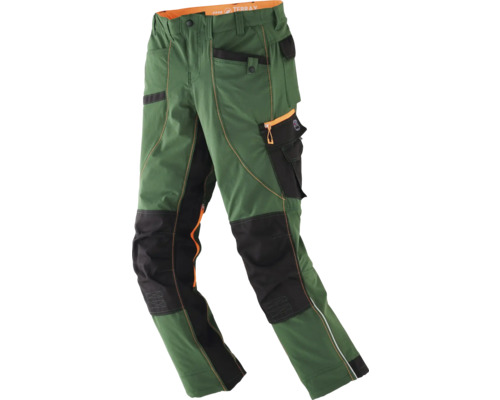 Terrax werkbroek, bosgroen/oranje, maat 58
