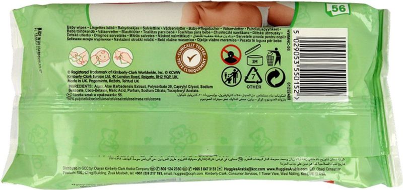Huggies - Natural Care - Babydoekjes - 56 st