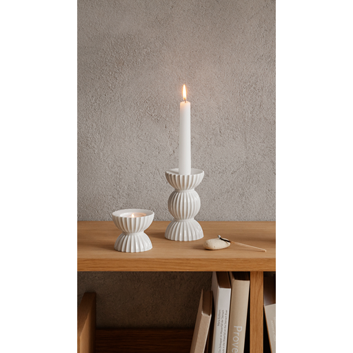 Lyngby Porcelæn Tura Kronelysestage, Hvid