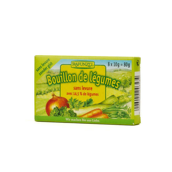 Bouillons cubes de légumes bio et sans levure