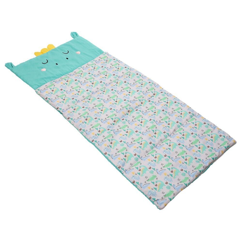 Sac de couchage enfant imprimé dinosaure polyester vert 160x70cm