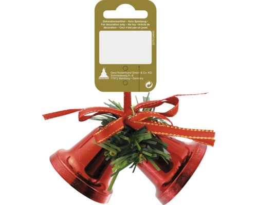 Kerstboomversieringen, bellen, rood