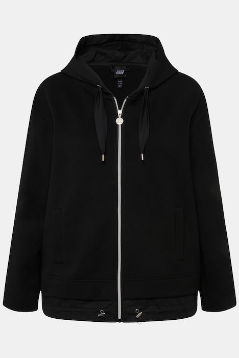 Kapuzenjacke, Bindeband, doppelter Saum