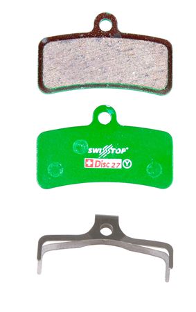DISC C 27 Bremsbelag, organisch für Shimano 4-Kolben Bremsen (alle Modelle), TRP Quadiem  grün  ORGANISCH