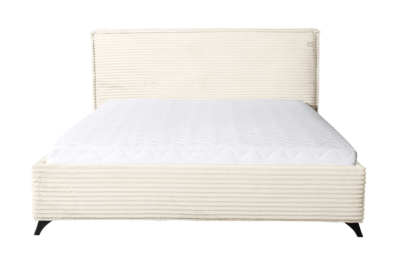 Polsterbett Elodie 215x120x223 cm Cordbezug Ivory beige