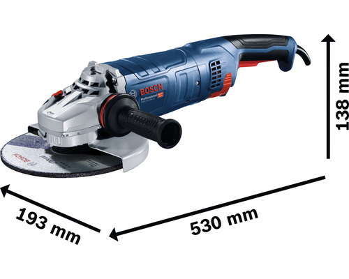 Bosch Professional GWS 24-230 PZ haakse slijper inclusief extra handgreep