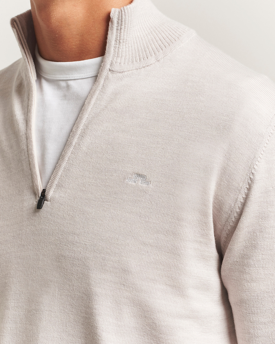 J.Lindeberg Kiyan Merino Half Zip Moonbeam Melange
