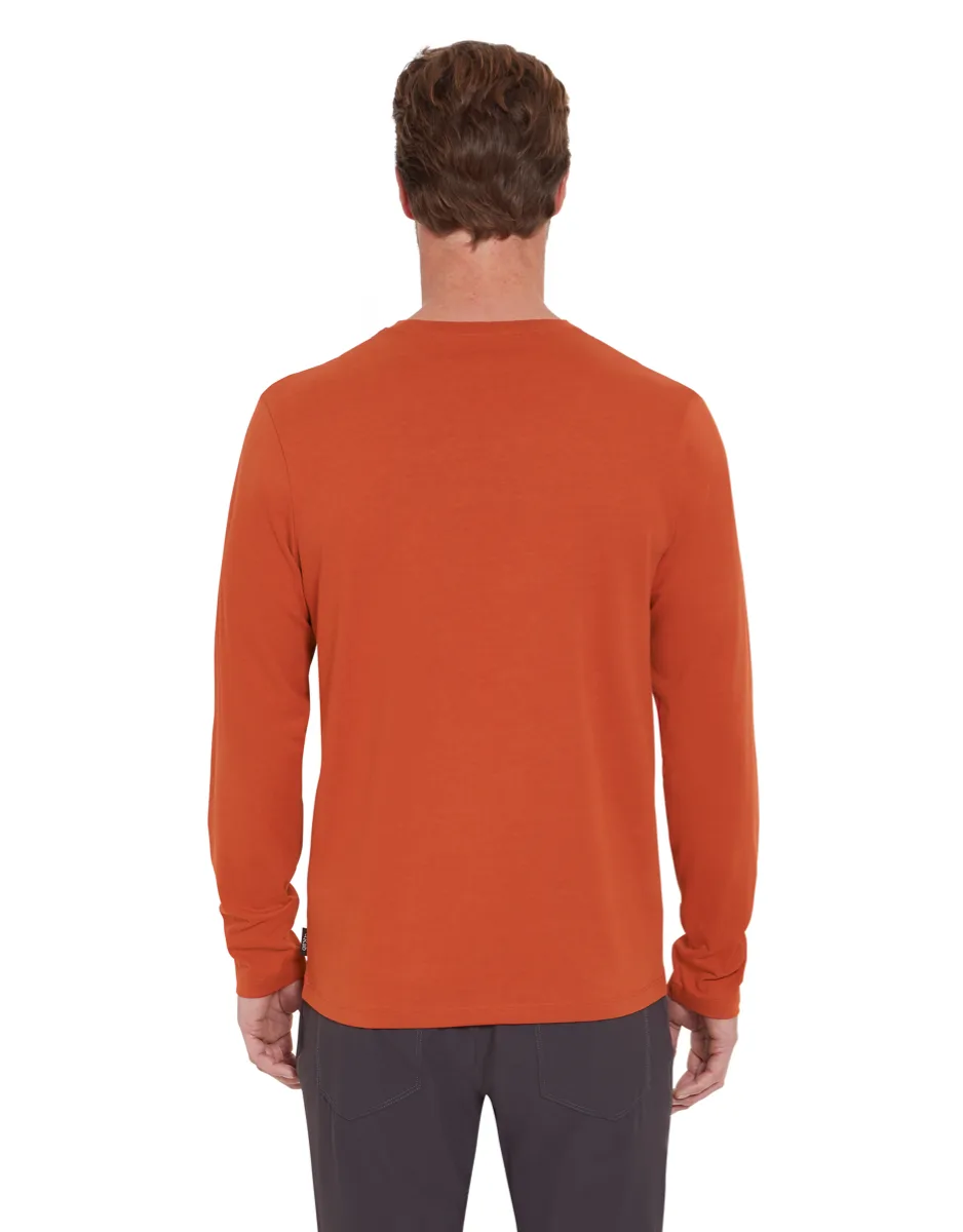 Rab Basecamp Logo Badge Ls Tee Red Clay