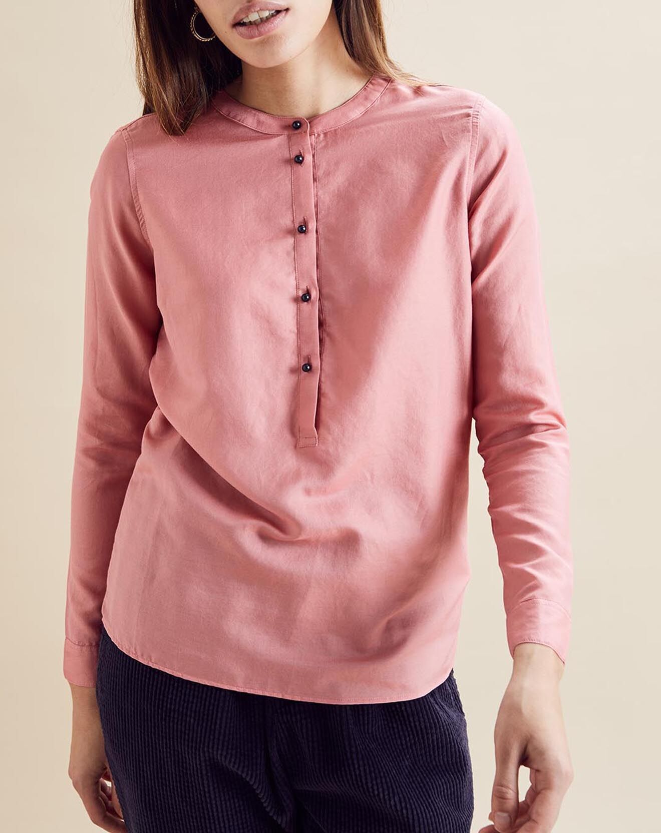 Chloé Stora Blouse en Coton & Soie Cannes rose