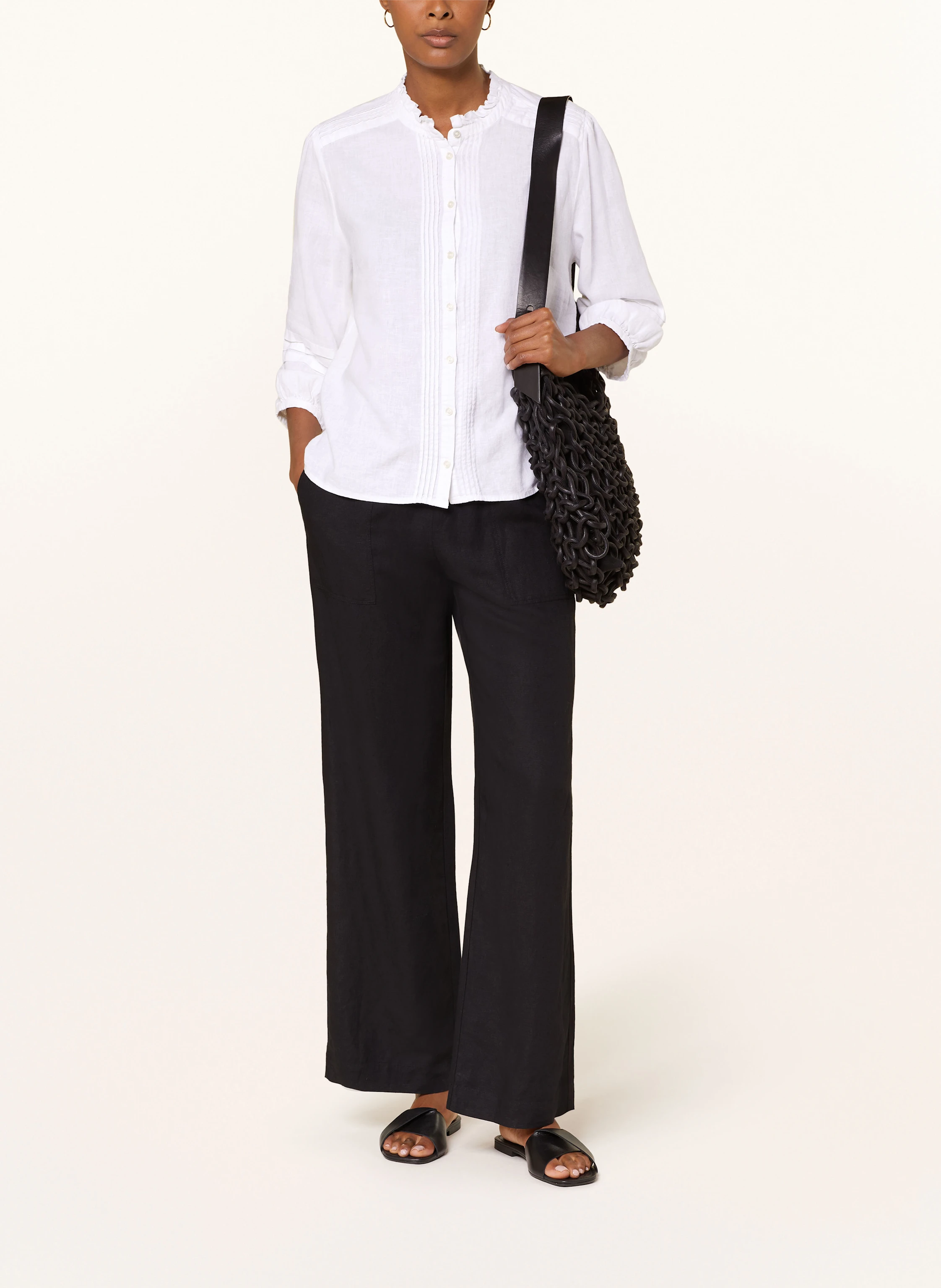 Part Two Bluse mit Leinen und 3/4-Arm