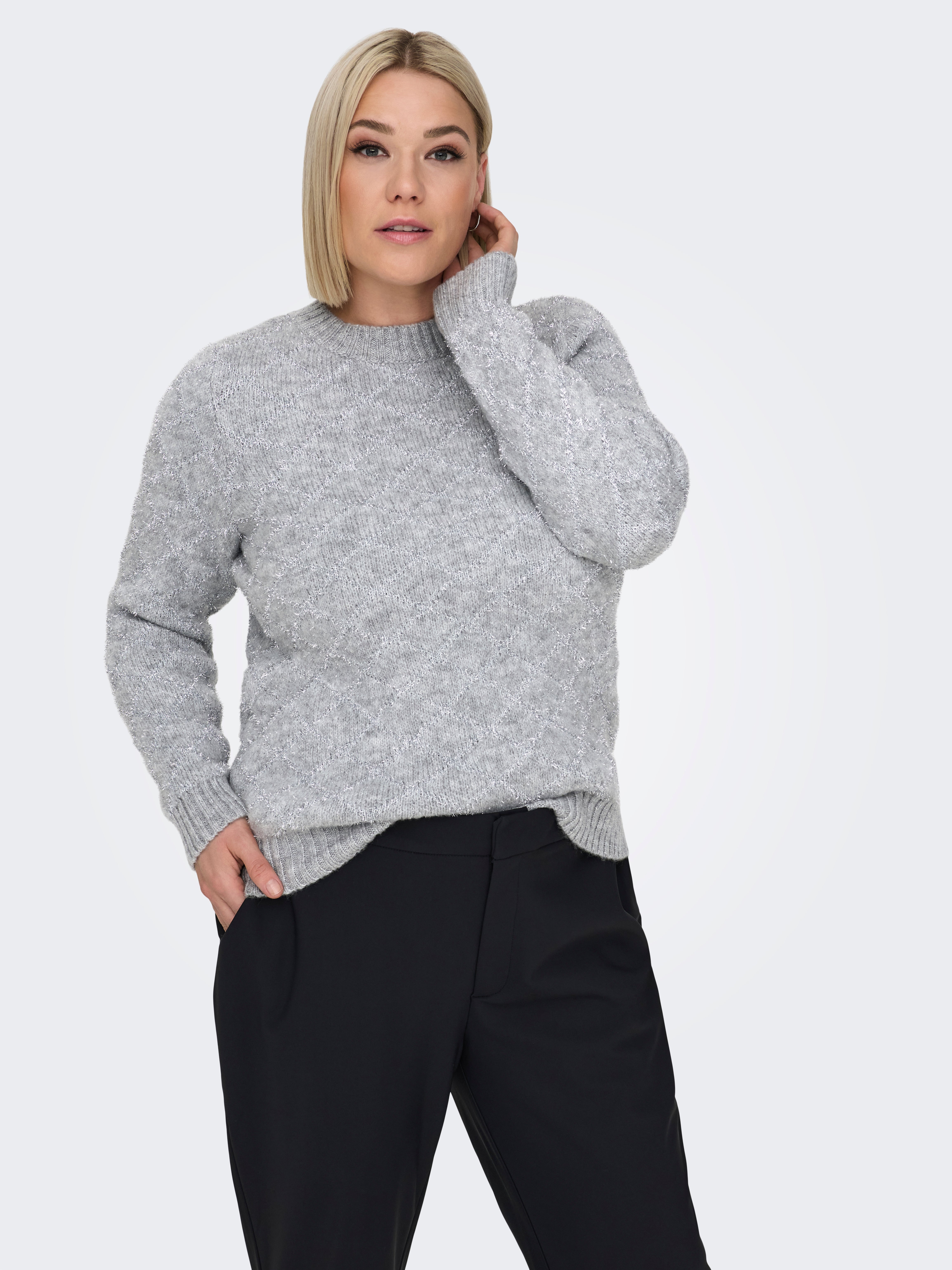 CARALBA Strickpullover Medium Grey Melange